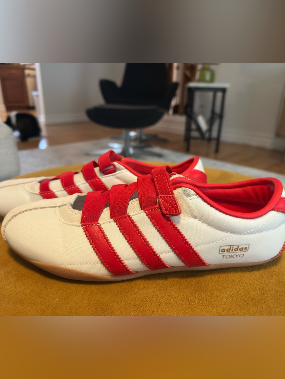 Women’s ADIDAS White and Red Tokyo Sneakers